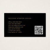 モダンプロフェッショナル紫ブラック抽象芸術QRコード (裏面)