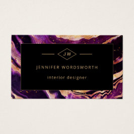 モダンプロフェッショナル紫ブラック抽象芸術QRコード