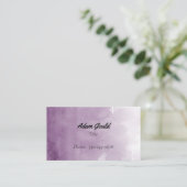 モダンプロフェッショナル紫色の水彩 名刺 (スタンド正面)