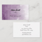 モダンプロフェッショナル紫色の水彩 名刺 (正面/裏面)