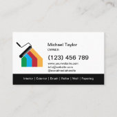 モダンプロフェッショナル絵を描のサービス装飾 名刺 (裏面)