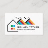 モダンプロフェッショナル絵を描のサービス装飾 名刺 (正面)