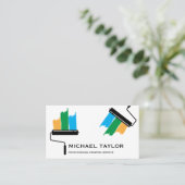 モダンプロフェッショナル絵を描のサービス装飾 名刺 (スタンド正面)