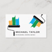 モダンプロフェッショナル絵を描のサービス装飾 名刺 (正面)