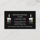 モダンプロフェッショナル絵を描のサービス装飾 名刺 (裏面)