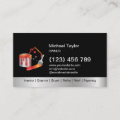 モダンプロフェッショナル絵を描のサービス装飾 名刺 (裏面)