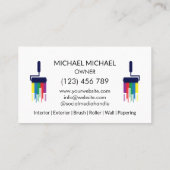 モダンプロフェッショナル絵を描のサービス装飾 名刺 (裏面)