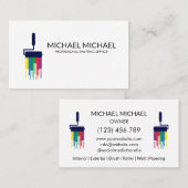 モダンプロフェッショナル絵を描のサービス装飾 名刺 (正面/裏面)