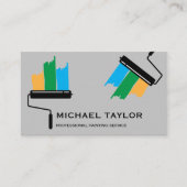 モダンプロフェッショナル絵を描のサービス装飾 名刺 (正面)