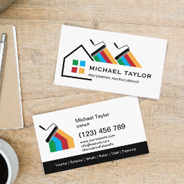 モダンプロフェッショナル絵を描のサービス装飾 名刺