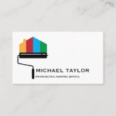 モダンプロフェッショナル絵を描のサービス装飾 名刺 (正面)