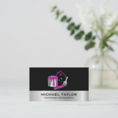 モダンプロフェッショナル絵を描のサービス装飾 名刺 (スタンド正面)