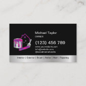 モダンプロフェッショナル絵を描のサービス装飾 名刺 (裏面)