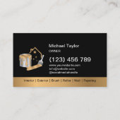 モダンプロフェッショナル絵を描のサービス装飾 名刺 (裏面)