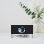 モダンプロフェッショナル絵を描のサービス装飾 名刺 (スタンド正面)