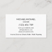 モダンプロフェッショナル絵を描のサービス装飾 名刺 (裏面)