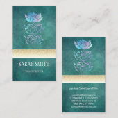 モダンプロフェッショナル緑色ホログラフィック 名刺 (正面/裏面)