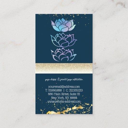 モダンプロフェッショナル緑色ホログラフィック 名刺 (裏面)