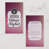 モダンプロフェッショナル美容師アポイントメントカード 予約カード (正面/裏面)