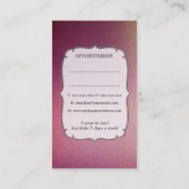 モダンプロフェッショナル美容師アポイントメントカード 予約カード (裏面)