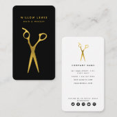 モダンプロフェッショナル美容師ソーシャルメディア 名刺 (正面/裏面)