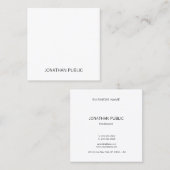 モダンプロフェッショナル芸術的お洒落テンプレート スクエア名刺 (正面/裏面)