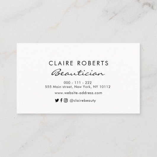 モダンプロフェッショナル赤面金ゴールドアポイントメントカード 名刺 (裏面)