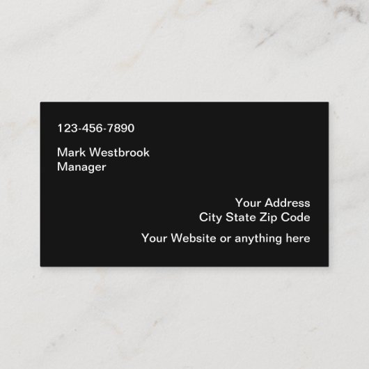 モダンプロフェッショナル車の名刺 名刺 (裏面)