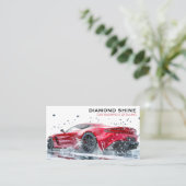 モダンプロフェッショナル車の洗浄洗浄 名刺 (スタンド正面)