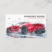モダンプロフェッショナル車の洗浄洗浄 名刺 (正面)