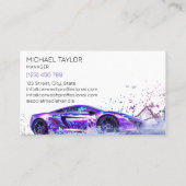 モダンプロフェッショナル車の洗浄洗浄 名刺 (裏面)