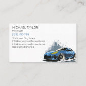 モダンプロフェッショナル車の洗浄洗浄 名刺 (裏面)