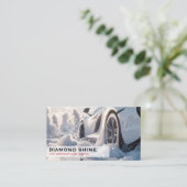 モダンプロフェッショナル車の洗浄洗浄 名刺 (スタンド正面)