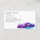 モダンプロフェッショナル車の洗浄洗浄 名刺 (裏面)