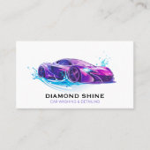 モダンプロフェッショナル車の洗浄洗浄 名刺 (正面)