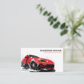 モダンプロフェッショナル車の洗浄洗浄 名刺 (スタンド正面)