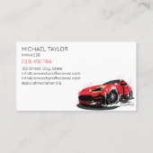 モダンプロフェッショナル車の洗浄洗浄 名刺 (裏面)