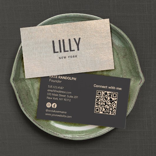 モダンプロフェッショナル金ゴールドテクススタイリッシュチャ 名刺