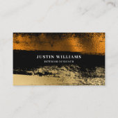 モダンプロフェッショナル金ゴールドブラシストローク抽象芸術 名刺 (正面)