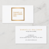 モダンプロフェッショナル金ゴールド名のロゴ 名刺 (正面/裏面)