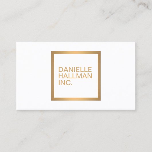 モダンプロフェッショナル金ゴールド名のロゴ 名刺 (正面)