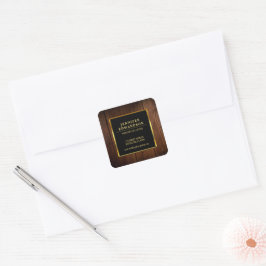 モダンプロフェッショナル金ゴールド黒木製品 スクエアシール