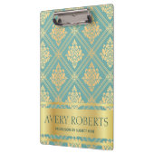 モダンプロフェッショナル金属フローラシアン金ゴールド クリップボード (左)