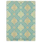 モダンプロフェッショナル金属フローラシアン金ゴールド クリップボード (裏面)