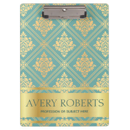 モダンプロフェッショナル金属フローラシアン金ゴールド クリップボード