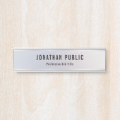 モダンプロフェッショナル銀エレガントテンプレート サインプレート (正面)