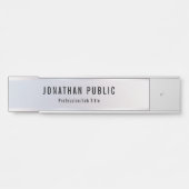 モダンプロフェッショナル銀エレガントテンプレート サインプレート (正面)