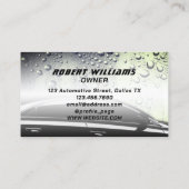 モダンプロフェッショナル銀色の水しぶき 名刺 (裏面)