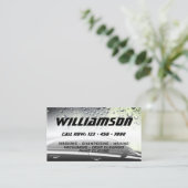 モダンプロフェッショナル銀色の水しぶき 名刺 (スタンド正面)