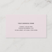 モダンプロフェッショナル非常に軽いピンクとフェイク金ゴールド 名刺 (裏面)